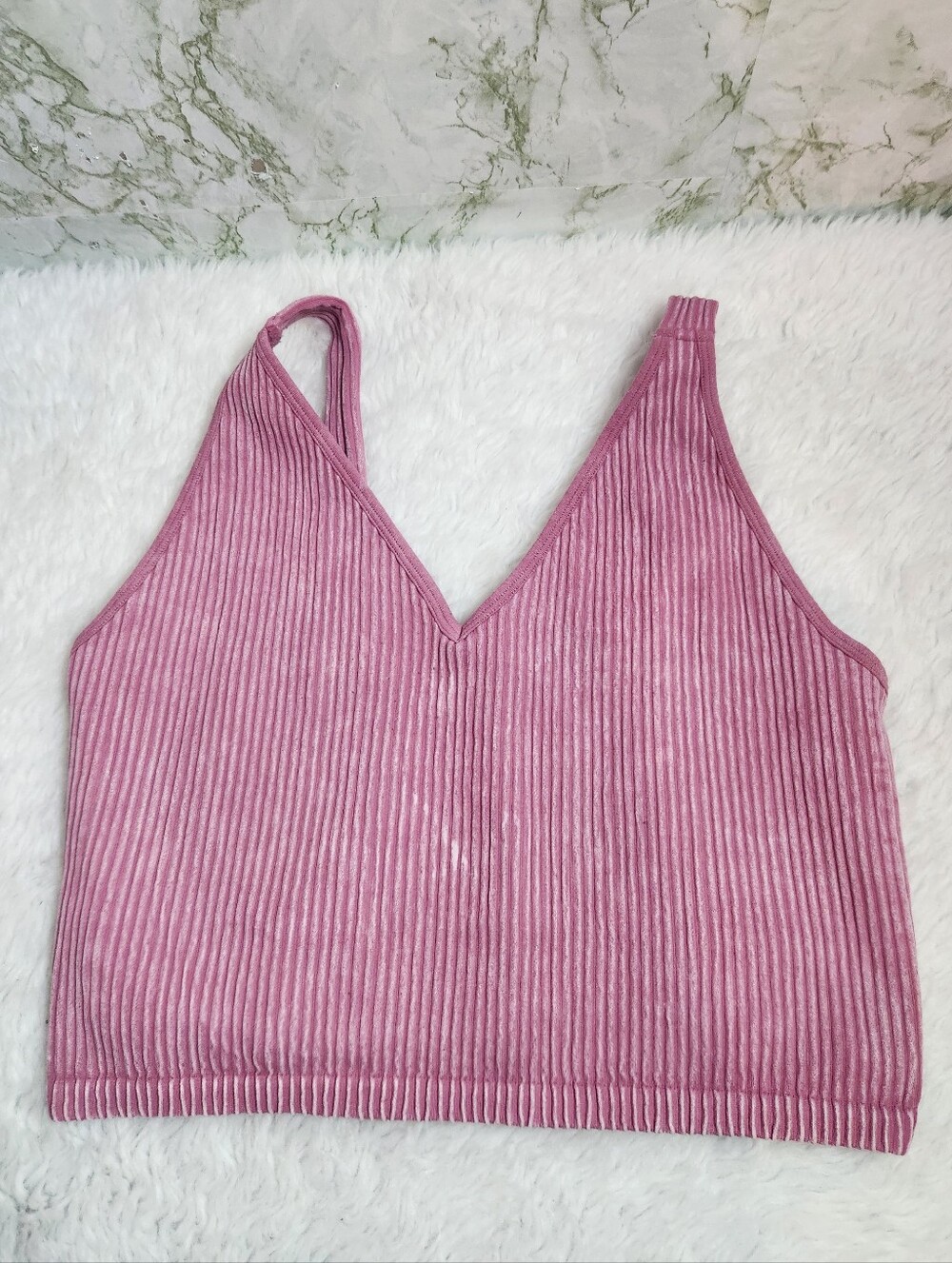 Danskin Ribbed Knit Bra Crop Top